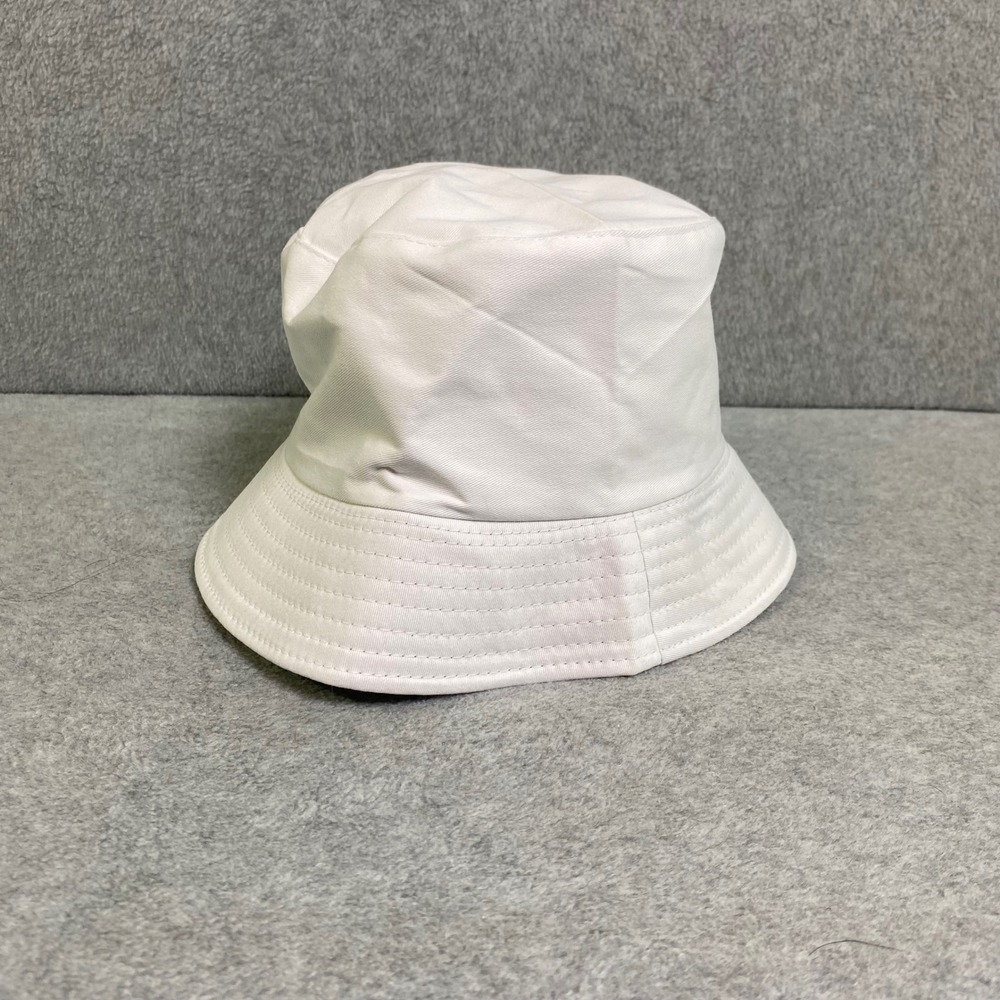 Unbranded Bucket Hat Unisex OSFM White Cotton Blend Summer Sun‎ Streetwear NWOT